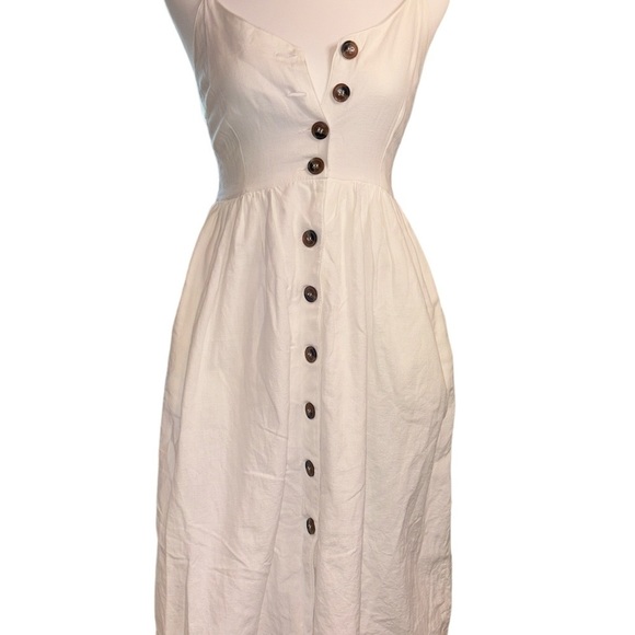 Japna white button up summer dress. Size Small - Picture 5 of 7